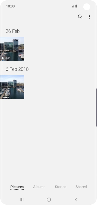 Press Albums and go to the required folder. Press Albums and go to the required folder.