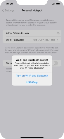 If Wi-Fi is turned off, press Turn on Wi-Fi and Bluetooth.