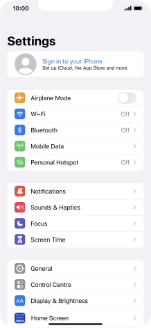 Press Sign in to your iPhone.