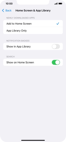 To add new downloaded apps to both the home screen and App Library, press Add to Home Screen.