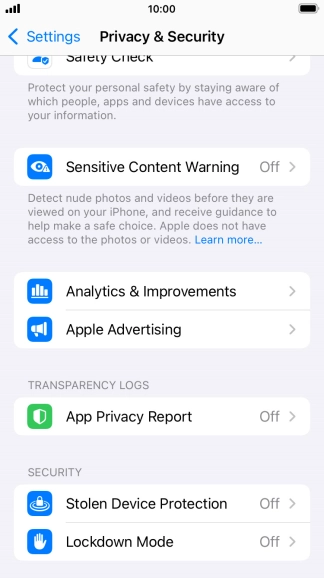 Press App Privacy Report.