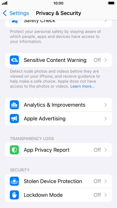 Press App Privacy Report.