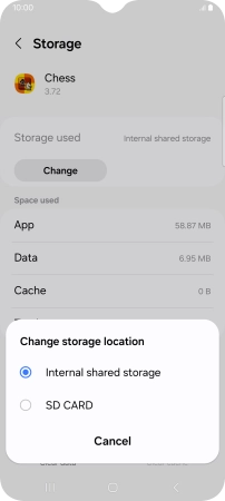 Press the name of the memory card.
