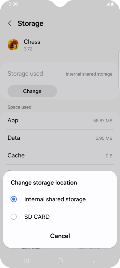 Press the name of the memory card.