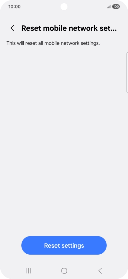 Press Reset settings.
