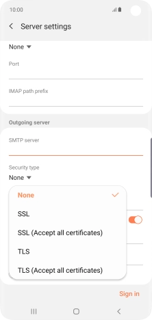 Press None to turn off the function.