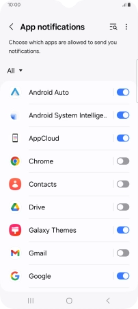 Press the drop down list.