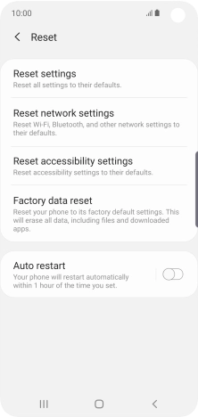 Press Factory data reset. Press Factory data reset.
