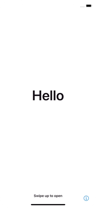 Slide your finger upwards starting from the bottom of the screen.