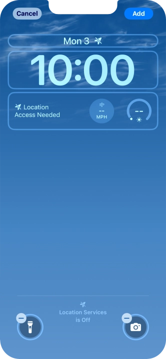 To customise the way the lock screen date is displayed, press the date widget and follow the instructions on the screen to select the required widget display mode.