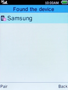 Select the required Bluetooth device and follow the instructions on the screen to pair the device with your phone.