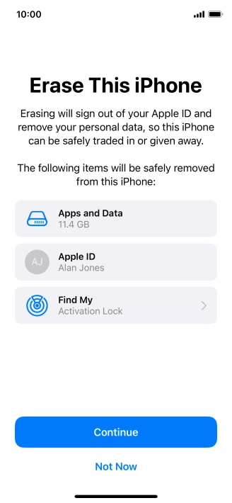 Press Continue. Press Continue.