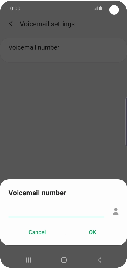 Key in (prefix) 5 (your phone number) and press OK.
