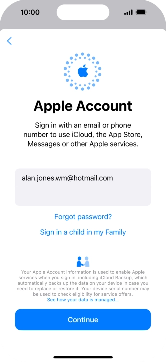 Press Continue. Press Continue.