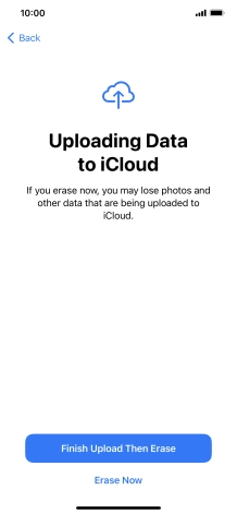 Press the required setting. Press the required setting.