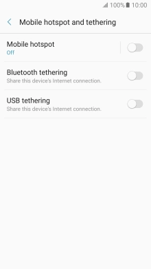 Press Mobile hotspot.