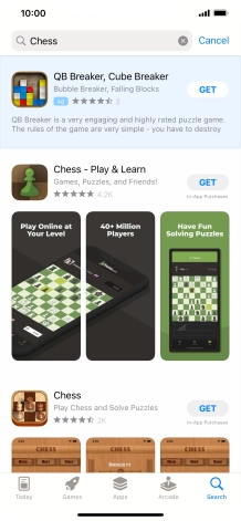 Press the required app.