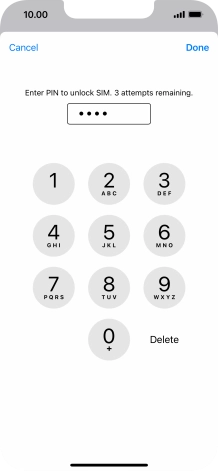 Key in your PIN and press Done.