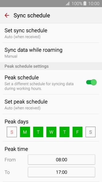 Press Set sync schedule.