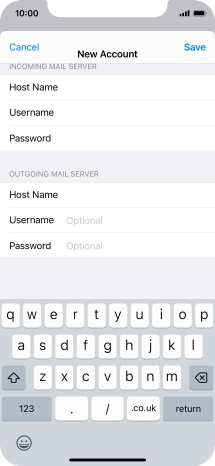 Press Save. Your email account has now been set up. To select more settings for incoming and outgoing server, proceed with the following steps.