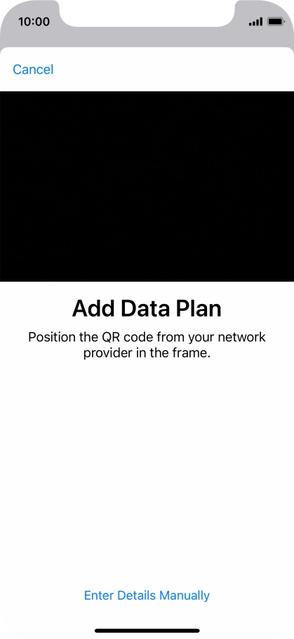 Place the QR code you've received inside the phone camera frame to scan the code.