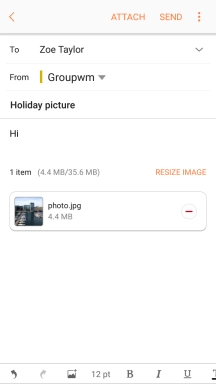Press SEND when you've finished your email message.
