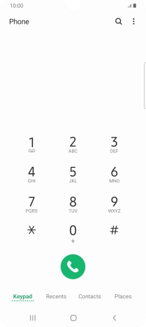 Press the menu icon.