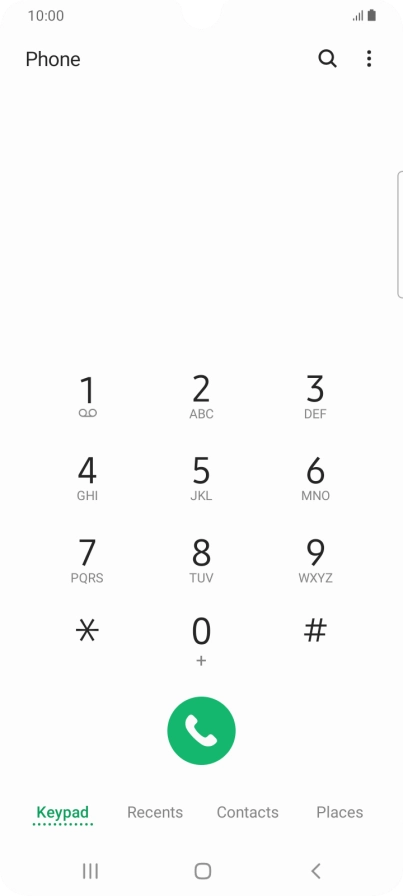 Press the menu icon.