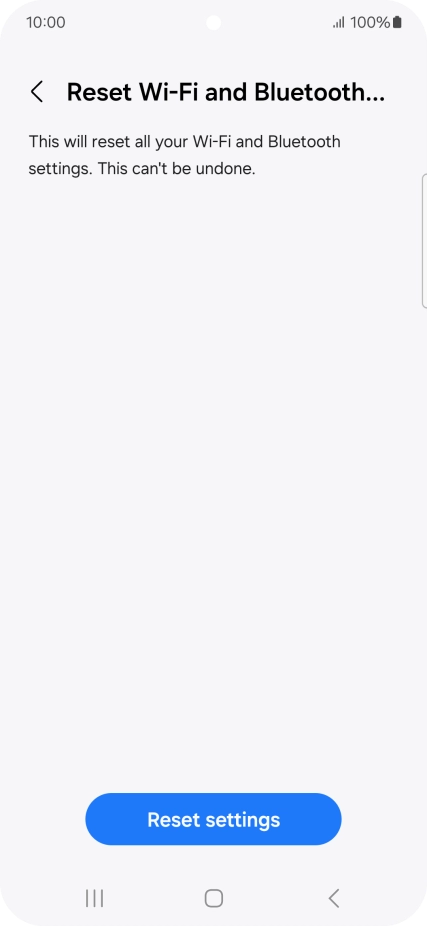 Press Reset settings.
