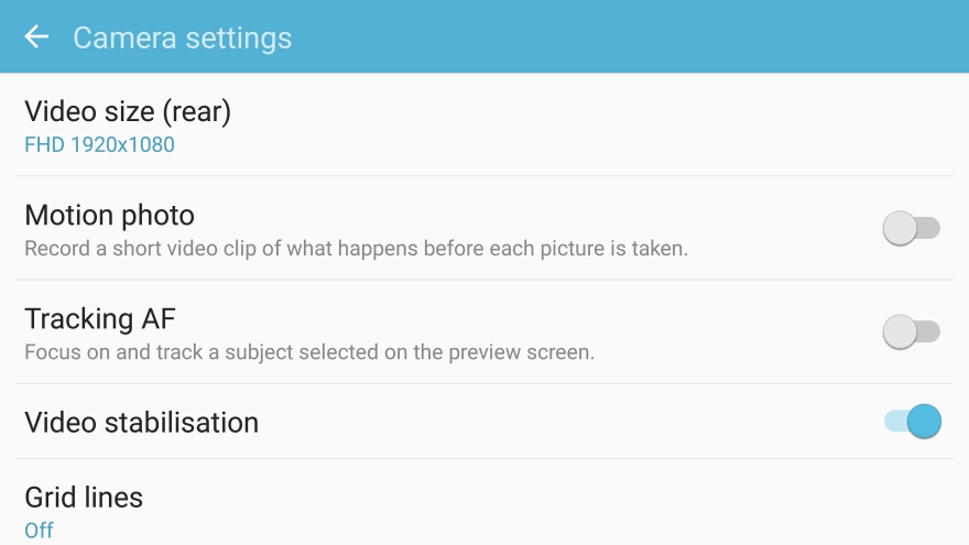 Press Video size (rear).