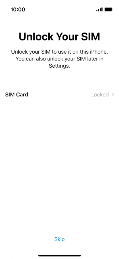 Press SIM Card.