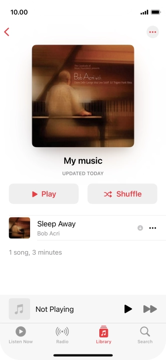 Go to the required category or playlist and press the required audio file.