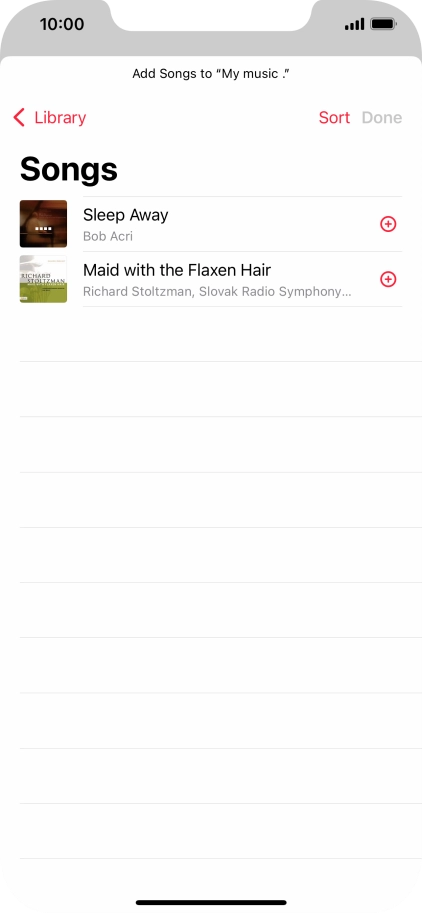 Go to the required category and press the required audio file.