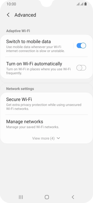 Press the indicator next to 