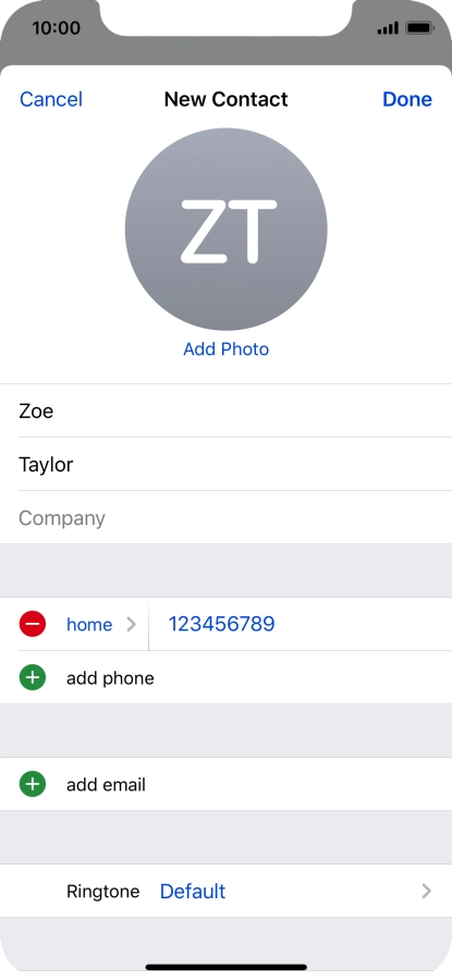 Press Done. Press Done.