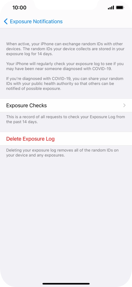 Press Delete Exposure Log.