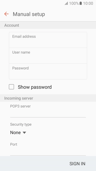 Press the field below 
