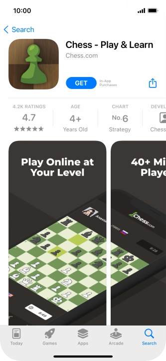 Press GET and follow the instructions on the screen to install the app.