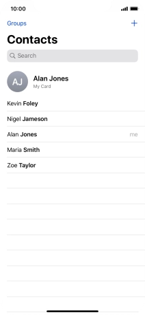 Press the new contact icon.