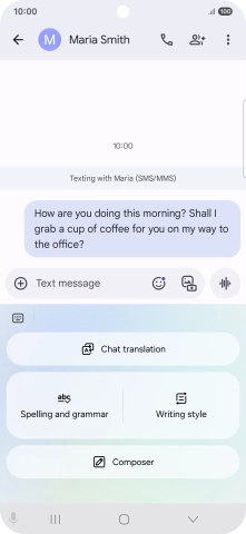 Press Chat translation.