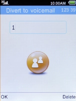 Key in (prefix) 5 (your phone number) and press the Left selection key.