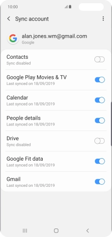 Press the indicator next to 