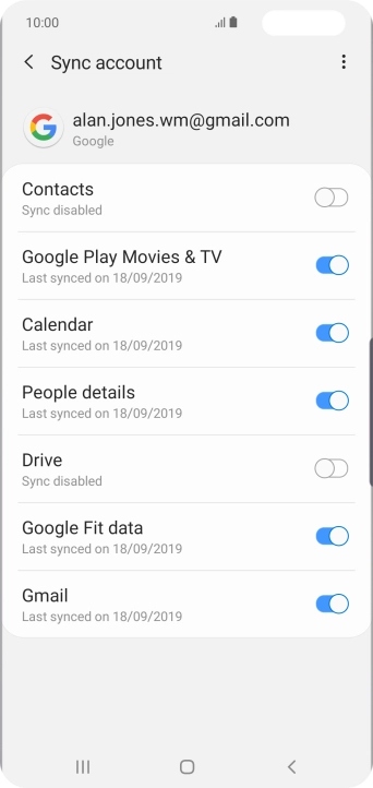 Press the indicator next to 