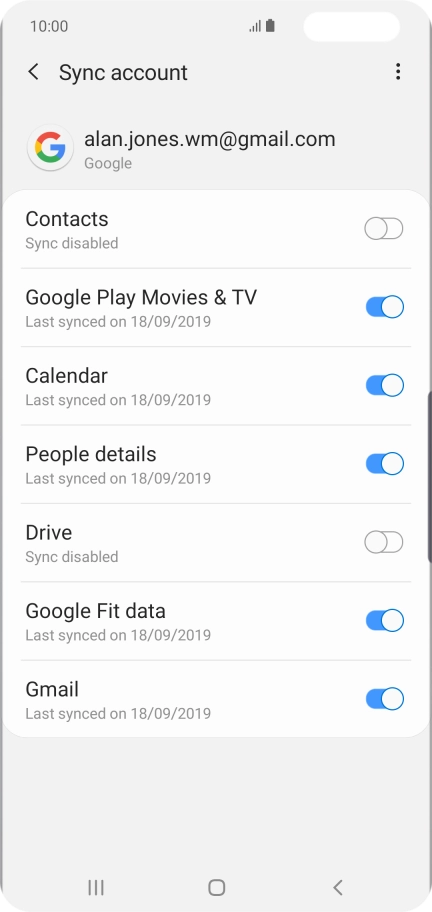 Press the indicator next to 