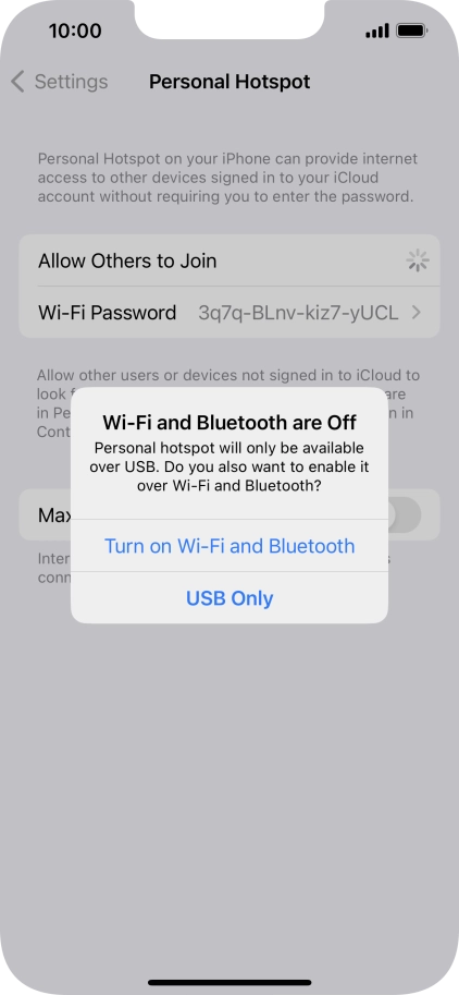 If Wi-Fi is turned off, press Turn on Wi-Fi and Bluetooth.