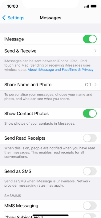 Press the indicator next to 