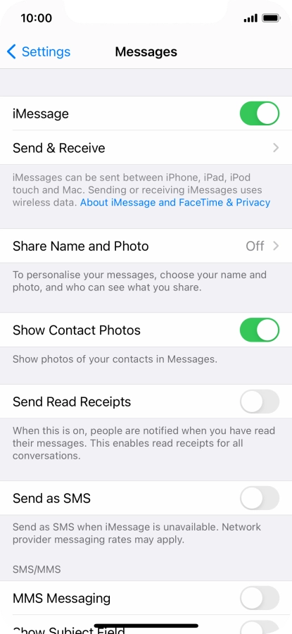 Press the indicator next to 