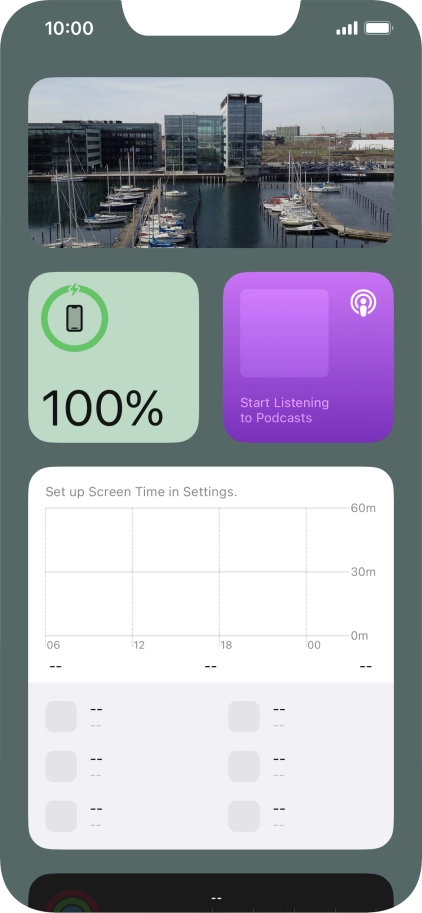 Slide your finger upwards on the screen.