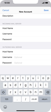 Press Save. Your email account has now been set up. To select more settings for incoming and outgoing server, proceed with the following steps.