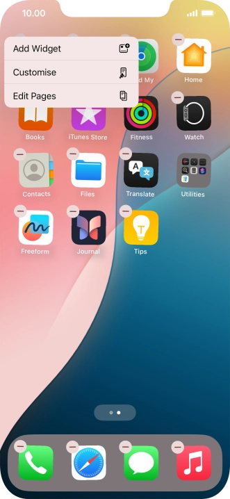 Press Customise. Press Customise.